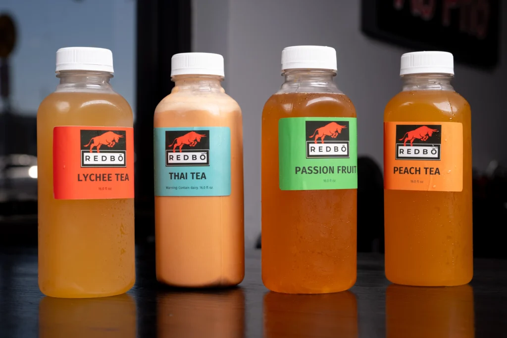 Bottled teas at Pho REDBO in Garden Grove